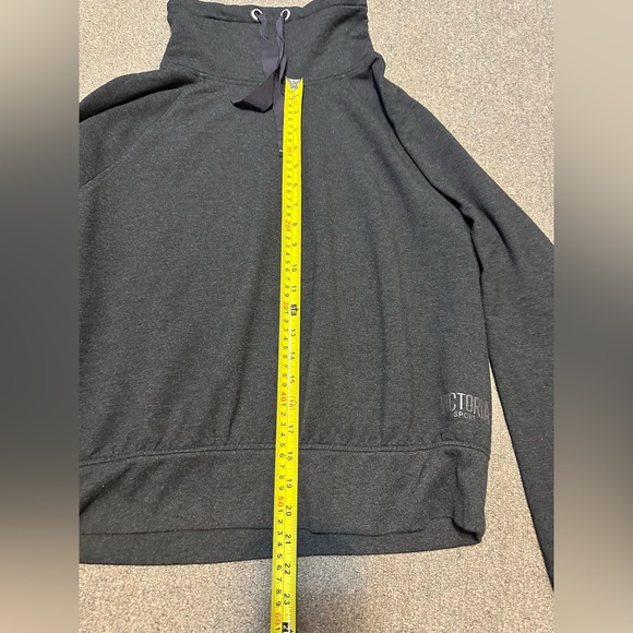 Victoria's Secret SPORT Large Cowl Neck Long Sleeve Black Pullover Hoodie - Picture 3 of 13